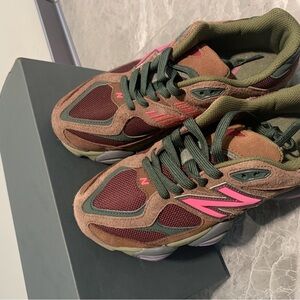 Pink and Burgundy 9060 Cross Trainers